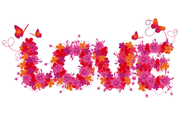 free vector Love love colorful pattern vector